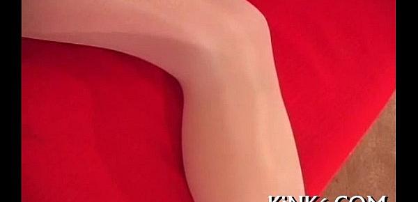 Hairless gash in nifty tights